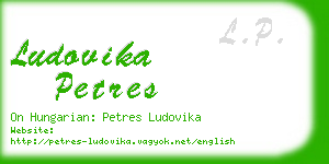ludovika petres business card
